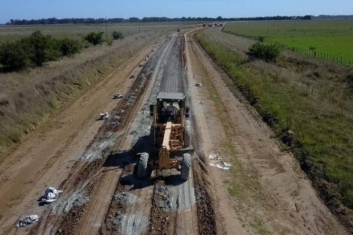 Vista de obra vial desde el aire